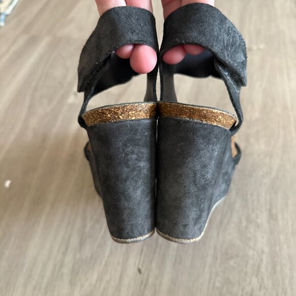 Pedro Garcia Wedge Sandals Size 36.5 Color Grey - Picture 5 of 6